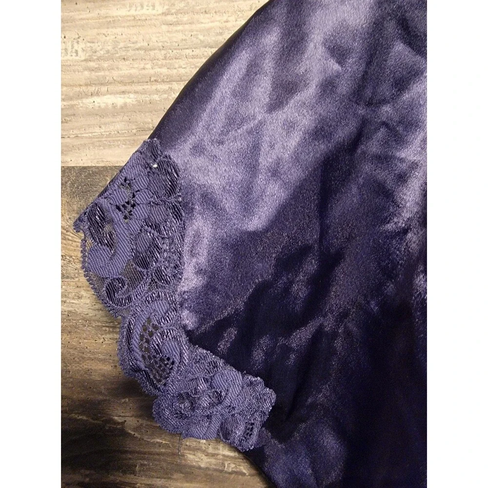 VTG Victoria's‎ Secret Women's P/S Purple Teddy Gold Label Lingerie Slip Dress